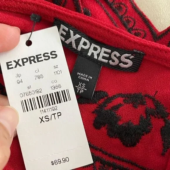 NWT Express Embroidered Dress   - Picture 9 of 11